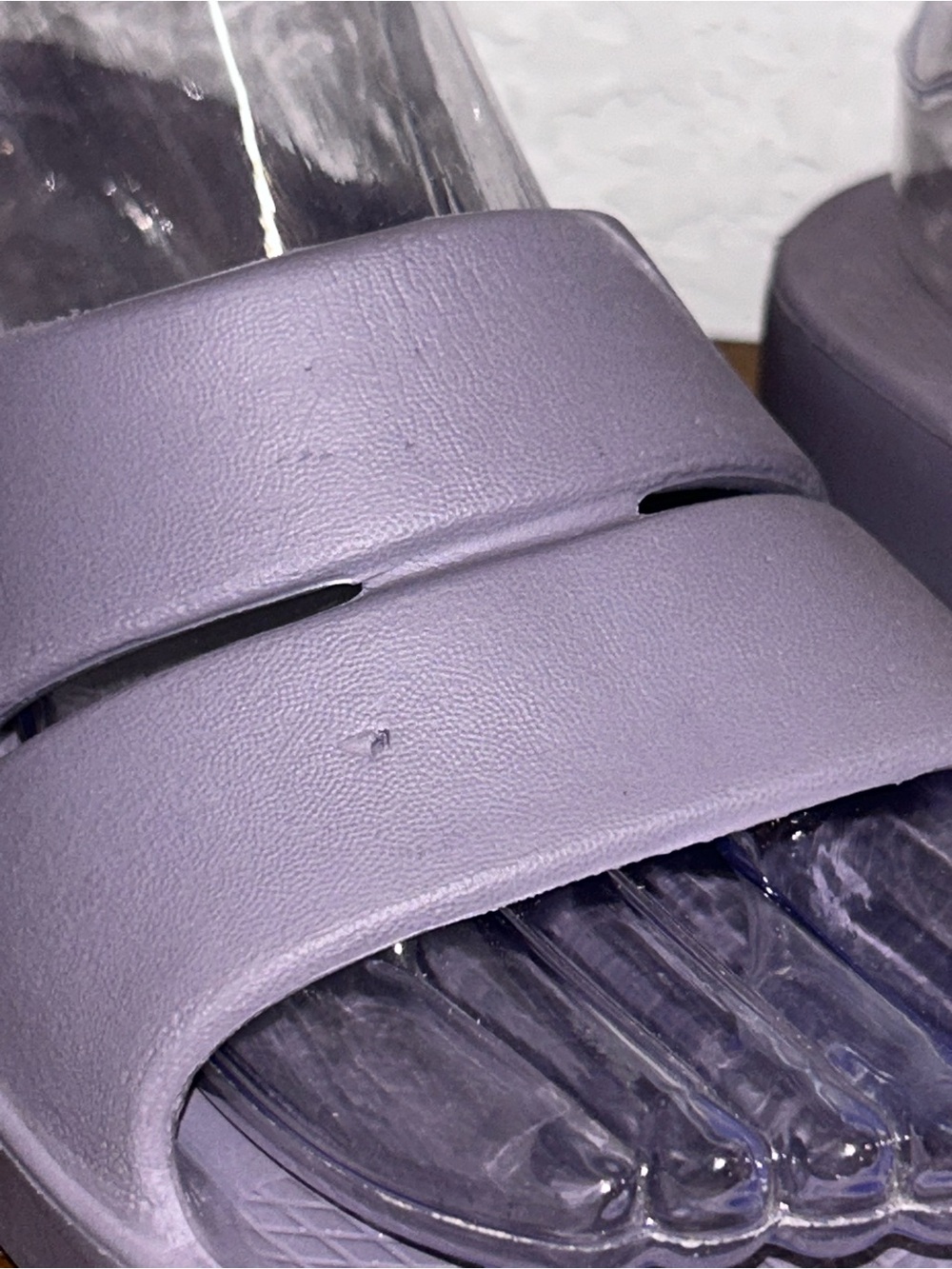 Oofos Lavender Purple Slide Sandals View 3